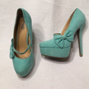 Mint Suede Heels